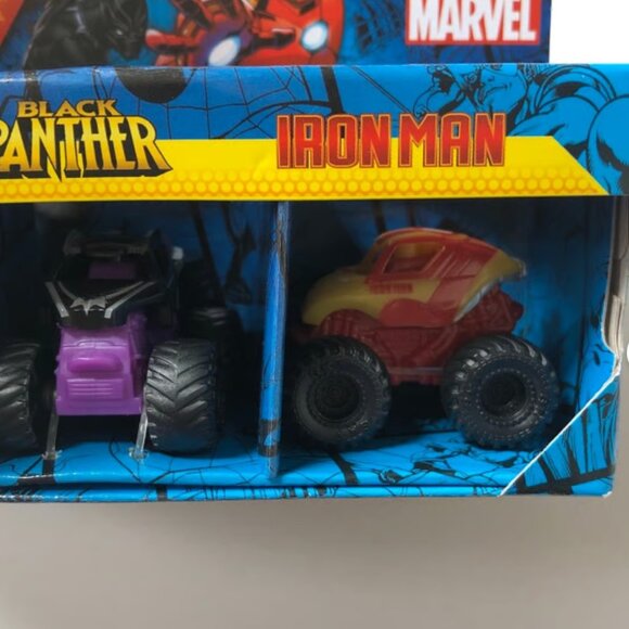 Monster Jam Mini Monster Trucks: Marvel Series 1 - Thor, Black Panther, Iron Man - Picture 3 of 4